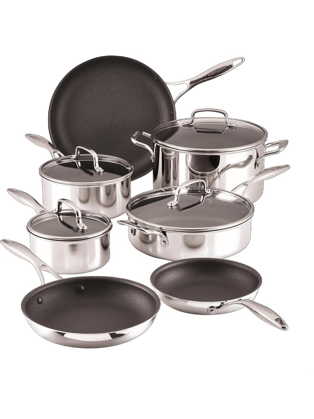 Circulon C1 Series Stainless Steel Nonstick Cookware Set - 11-Piece